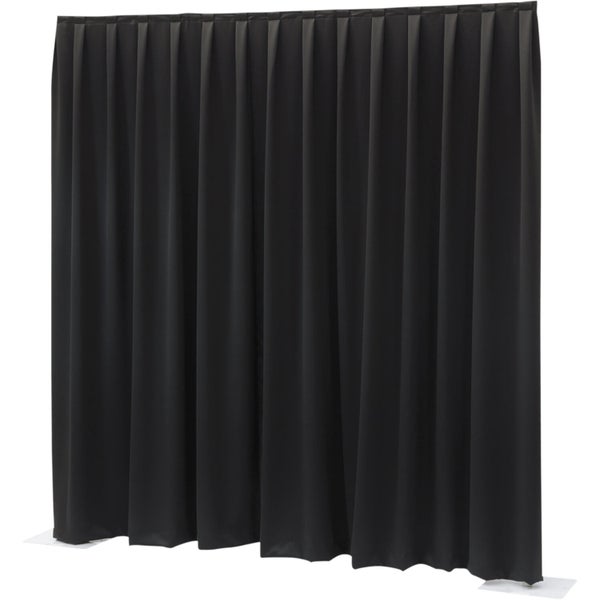 Wentex P&D Curtain Molton 300 g/m² Zwart - 400 x 250 cm (B x H) - geplooid