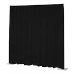 Wentex P&D Curtain Napoli Velvet (USA) Zwart - 3.35 m x 1.83 m (B x H) - geplooid