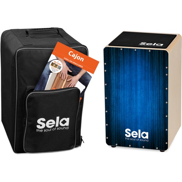 Sela SE-062 Varios Cajon Blue bundel met rugzak, cajon-pad en lesmateriaal