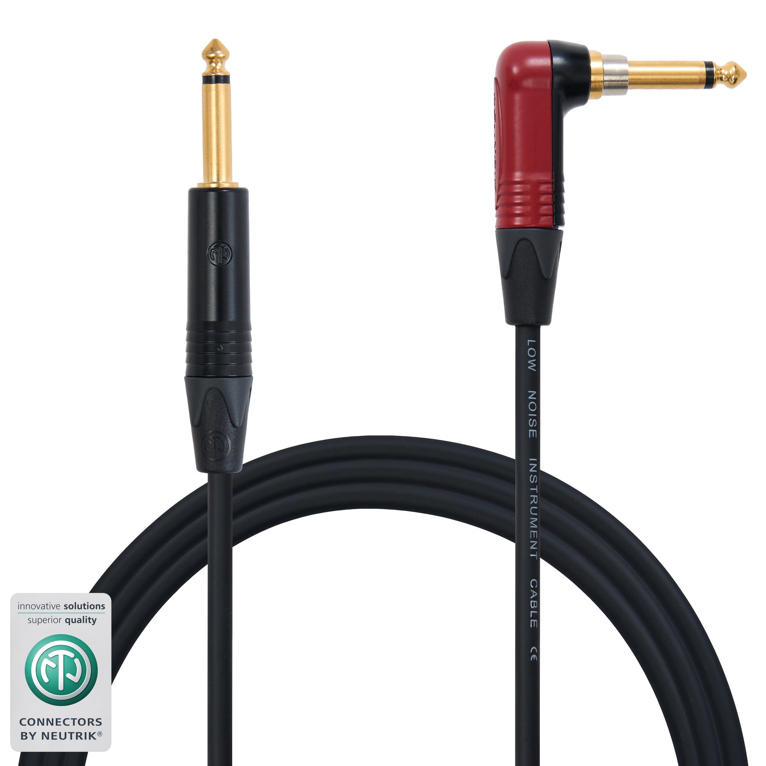 Devine GIT MUTE-N-3-A gitaarkabel met Neutrik Silent Plug, haaks, 3m