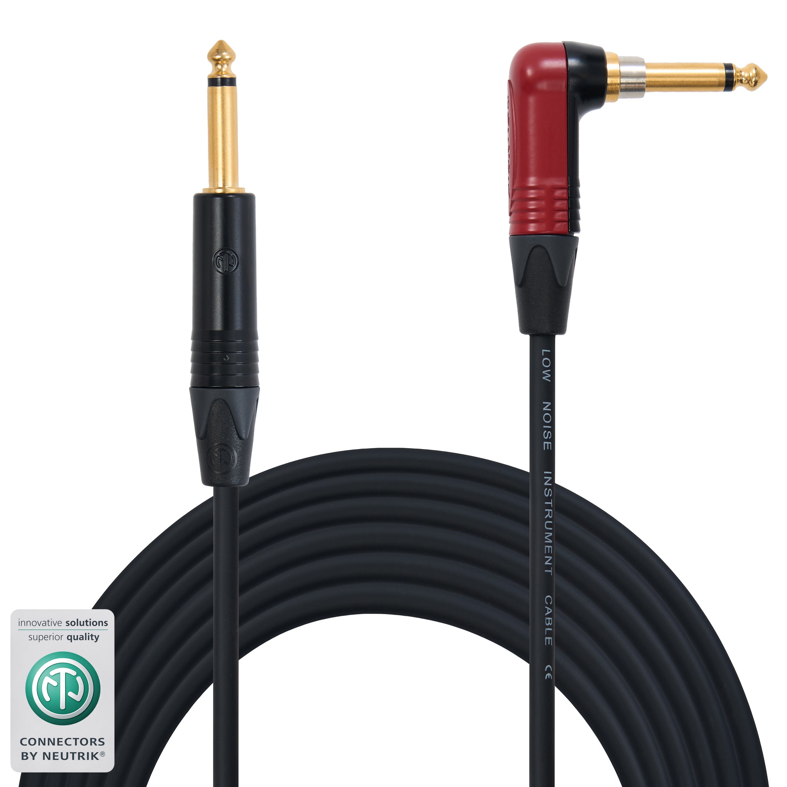 Devine GIT MUTE-N-6-A gitaarkabel met Neutrik Silent Plug, haaks, 6m