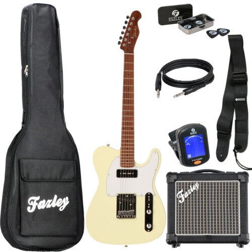 Fazley Sunset Series Tempest 90 Olympic White electric guitar starter kit