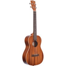 Kala Satin Mahogany Baritone bariton ukelele met gigbag