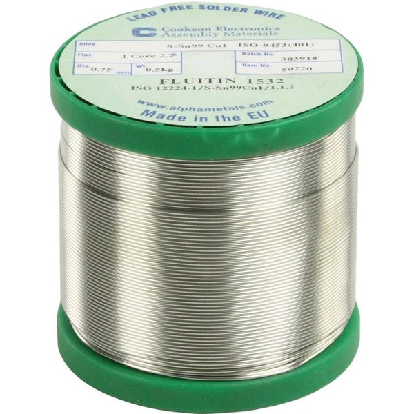 Cookson soldeertin loodvrij 0.75 mm (500 g)