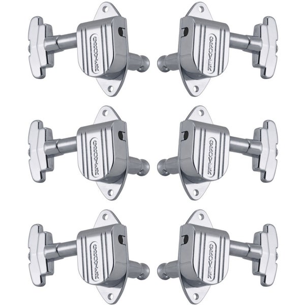 Grover 151C Full Size Imperial Machine Heads, 3 + 3, Chrome gitaar stemmechanieken