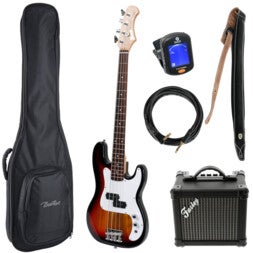 Fazley Classic Series FPB034 Sunburst basgitaar starterset