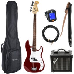 Fazley Classic Series FPB118 Dakota Red basgitaar starterset