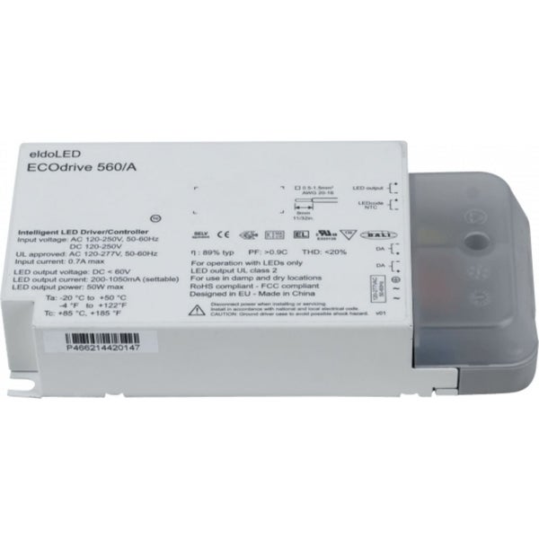 Artecta Eldoled ECOdrive AC - 50 W Constant Current 560/A - DALI - 1 uitgang - ECO0560A1