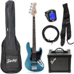 Fazley Outlaw Series Judge Basic Blue basgitaar starterset