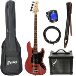Fazley Outlaw Series Judge Basic Red basgitaar starterset