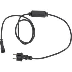 Showtec Voedingskabel Schuko voor Koppelbaar Rubber Lichtsnoer Zwart