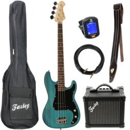 Fazley Outlaw Series Peacemaker Basic Blue basgitaar starterset