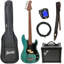 Fazley Outlaw Series Peacemaker Plus Blue basgitaar starterset