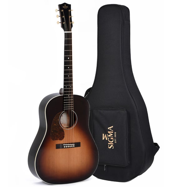 Sigma Guitars JM-SG45L elektrisch-akoestische westerngitaar met gigbag linkshandig