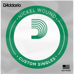 D'Addario PNG037 Pure Nickel Electric Guitar Single String, .037 losse snaar voor elektrische gitaar