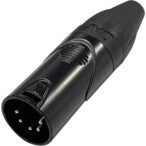 DAP XLR 5P X-type - male Zwarte einddop - zwarte behuizing