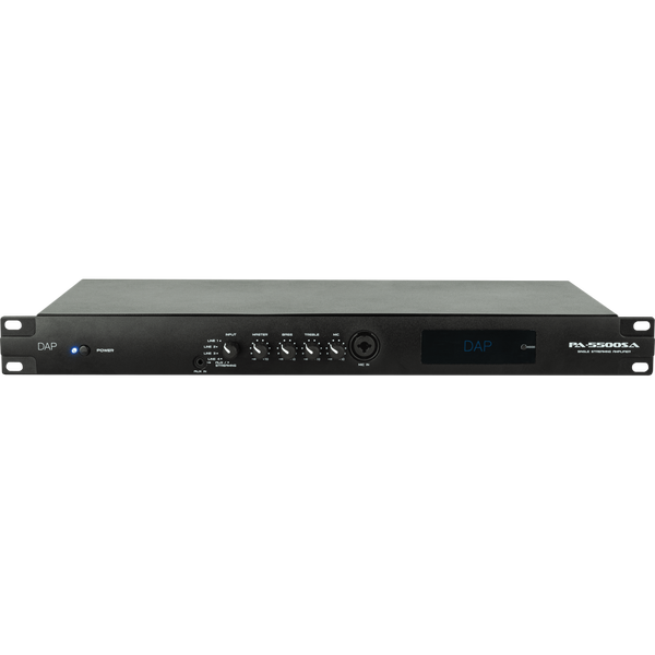 DAP PA-5500SA 1U Internet radio met 460W-versterker, BT 5.0, mic/line-in e