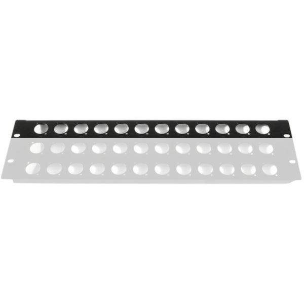 ProDJuser XLR 12 Panels 1HE Chassis rack voor 1x12 XLR Neutrik D-type