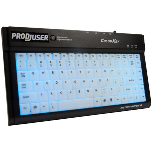 ProDJuser Multicolor Backlite USB Keyboard met verlichting en hub