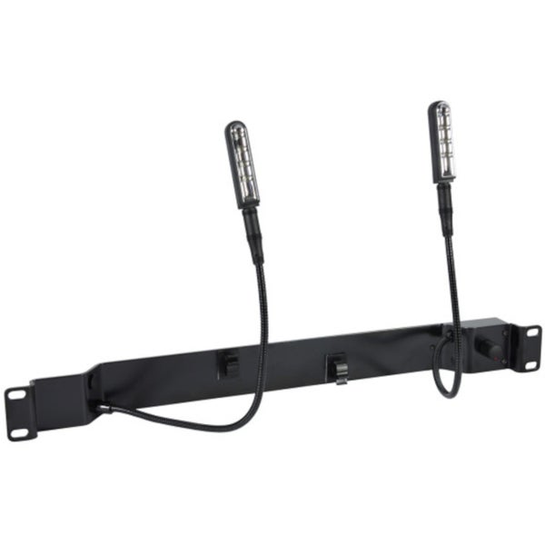 ProDJuser Rackgoose 1HE 19'' LED Dimmer en aan/uit schakelaar, 2x30cm goosenecks