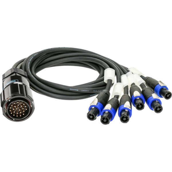 Klotz SVM-06T4F-Y155 SPUTNIK d&b speaker adapter PA-COM® 25p M - 6x speakON 4p F 500mm-5000mm