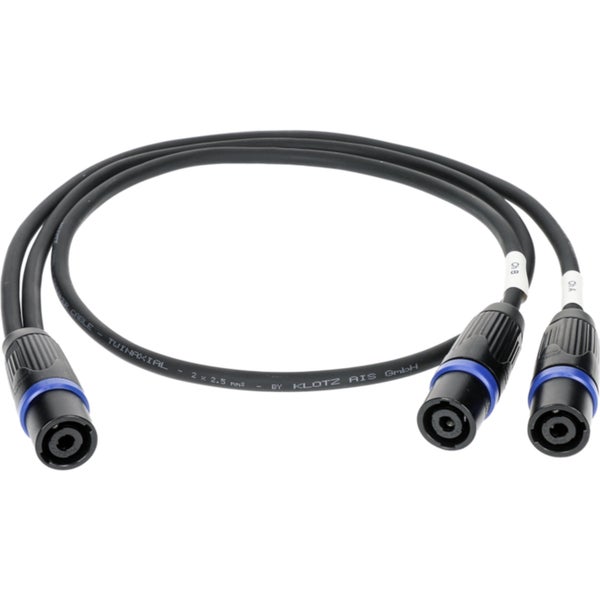 Klotz SYT4M-T4MB-Y018 SPUTNIK TOP & SUB speaker adapter speakON 4p M - 2x speakON 4p M 600/1200mm