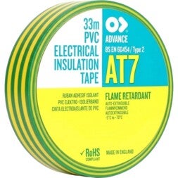 Advance AT7 PVC tape 15mm-10m groen-geel
