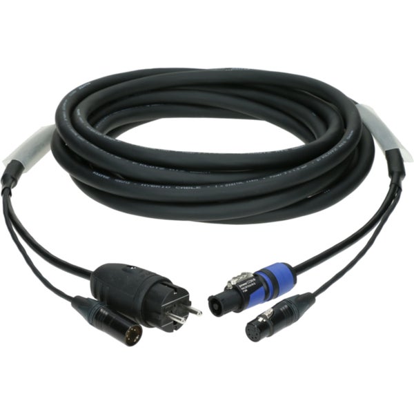 Klotz H1A55NP010 DMX & power 3G1.5 hybrid cable XLR 5p + Schuko => powerCON