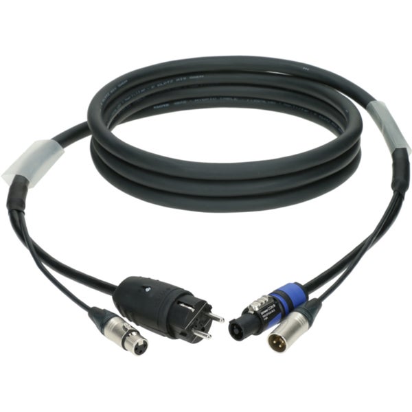 Klotz H1C33NP010 audio & power 3G2.5 hybrid cable XLR 3p + Schuko => powerCON