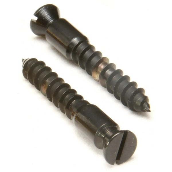 Floyd Rose FRBMWSSBN Bridge Mounting Wood Screws (2 pcs) - Black Nickel