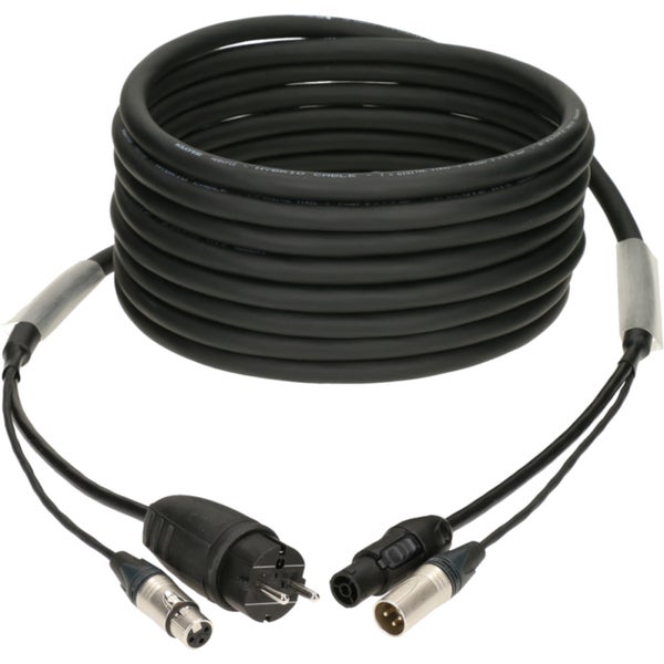 Klotz H1C33NU050 audio & power 3G2.5 hybrid cable XLR 3p + Schuko powerCON TRUE1 50m