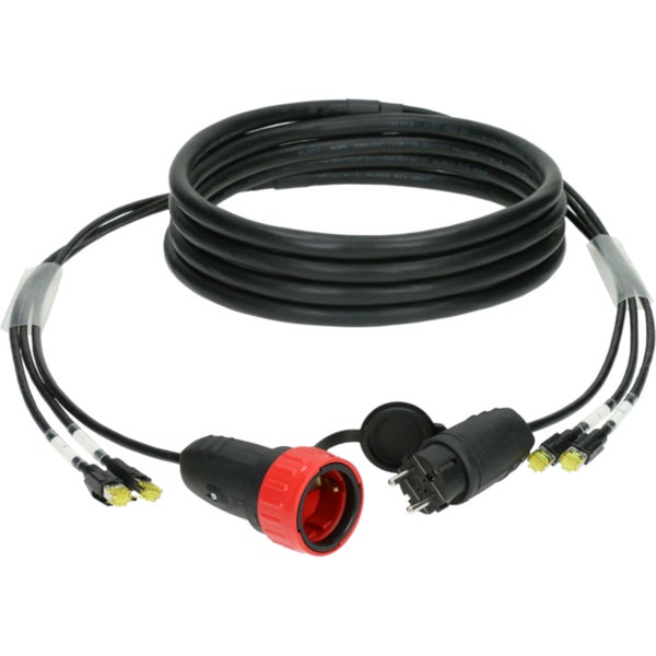 Klotz H1P88RX050 CAT7 & power 3G2.5 hybrid cable 2x RJ45 + Schuko 50m