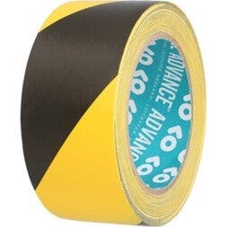 Advance AT8 PVC vloermarkeringstape 50mm-33m geel/zwart