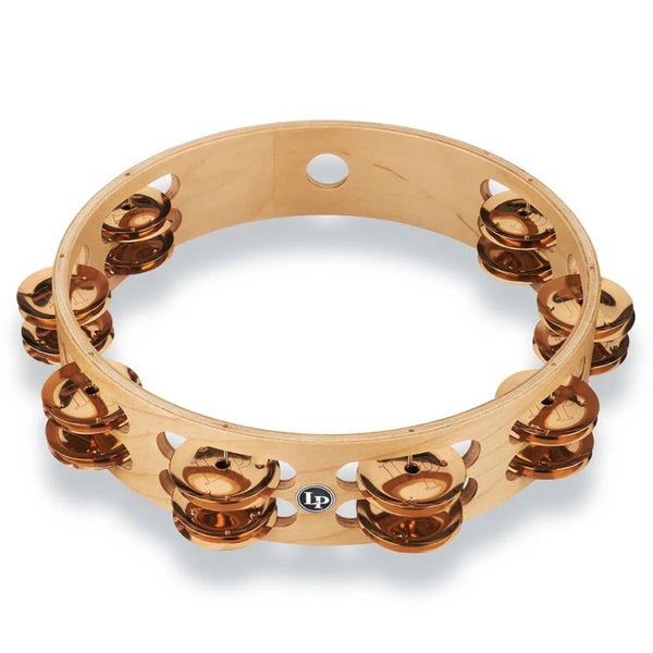 Latin Percussion LP380B-BZ Pro 10 Tambourine, Double Row Bronze