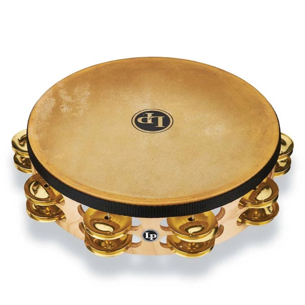 Latin Percussion LP384-BR Pro 10 Dbl Row Headed Tamb Bag-Brass