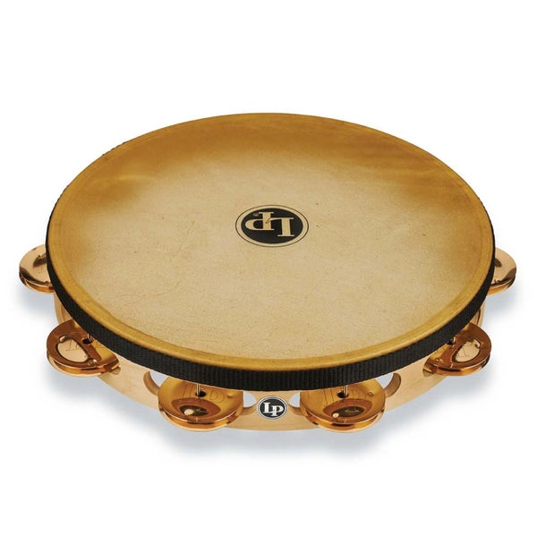 Latin Percussion LP383-BZ Pro 10 Single Row Tambourine, Bronze
