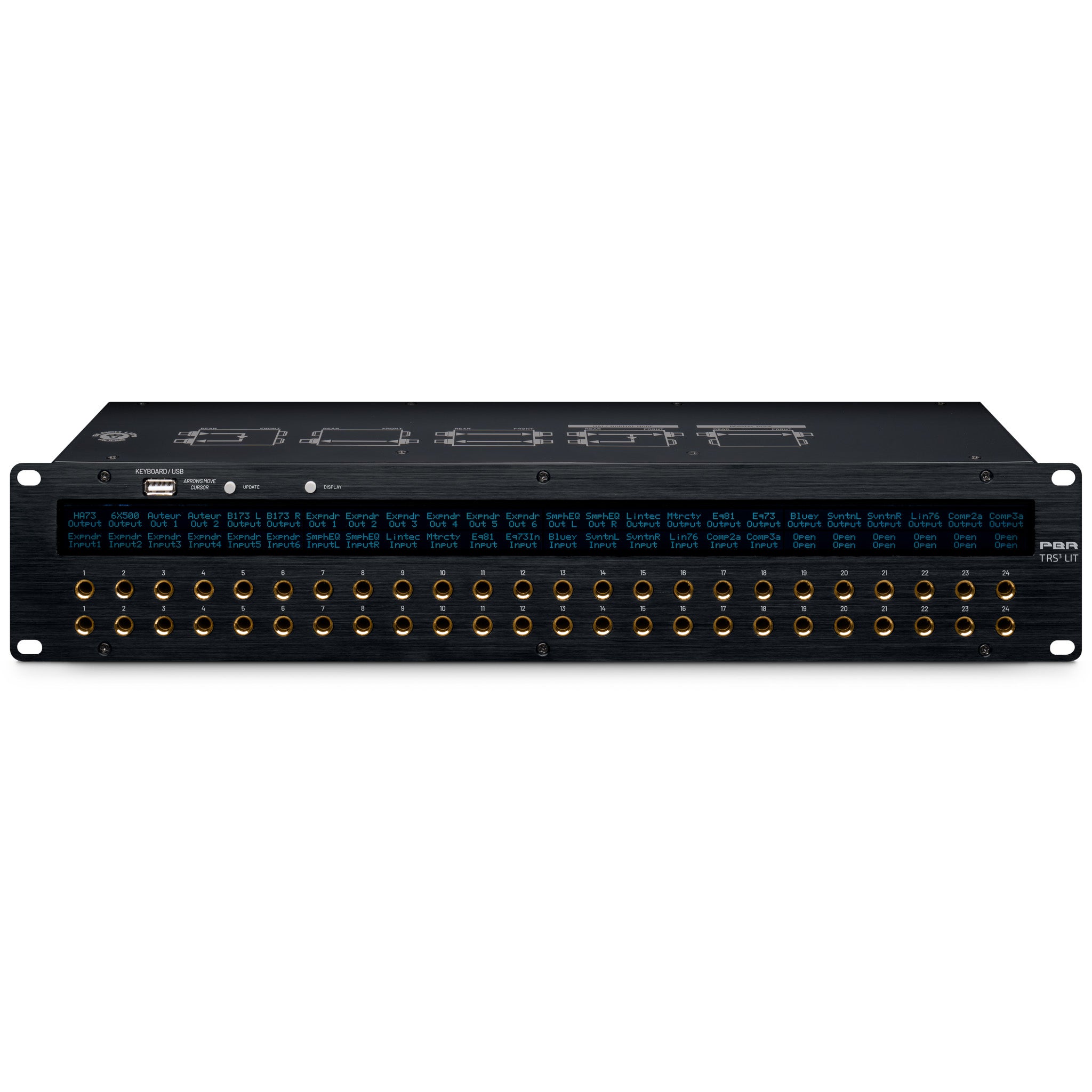 Black Lion Audio PBR-TT LIT patchbay met LED-display