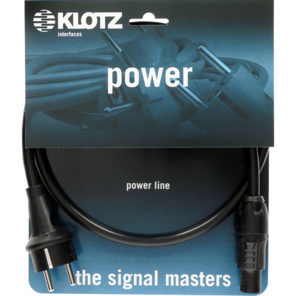 Klotz PCONST0300 flexible H05VV-F power cable 3G 1.5 mm² Schuko - powerCON TRUE1 3 meter