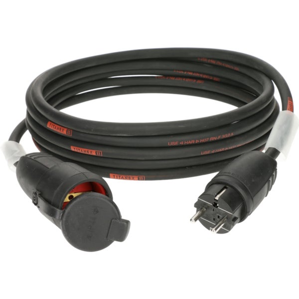Klotz PT2-GU0600 TITANEX H07RN-F power cable 3G 2.5 mm² Schuko M/F - solid rubber 60 meter