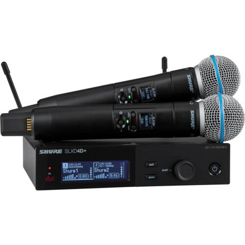Shure SLXD24D+ /B58-S50 Wireless System with 2 Handheld Transmitters (823-865 MHz)