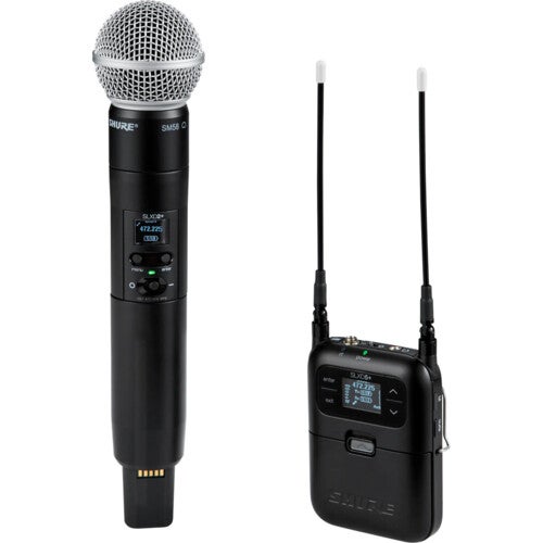 Shure SLXD25+/58-S50 portable wireless system with SM58 (823-865 MHz)