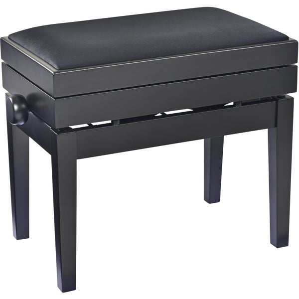 Konig & Meyer 13955 Piano bench with sheet music storage matzwart, zitting zwart velours