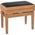 Konig & Meyer 13957 Piano bench with sheet music storage naturel mat, zitting zwart velours
