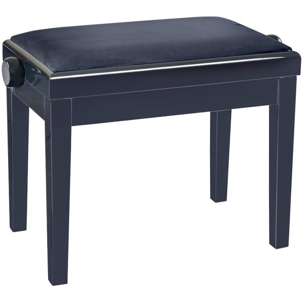 Konig & Meyer 13975 Piano bench hoogglans zwart, zitting zwart velours