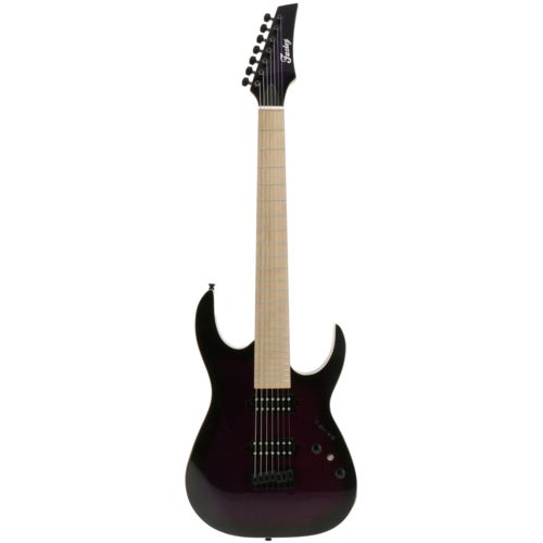 (B-Stock) Fazley Modern Series F7S Transparent Purple 7-String Electric Guitar
