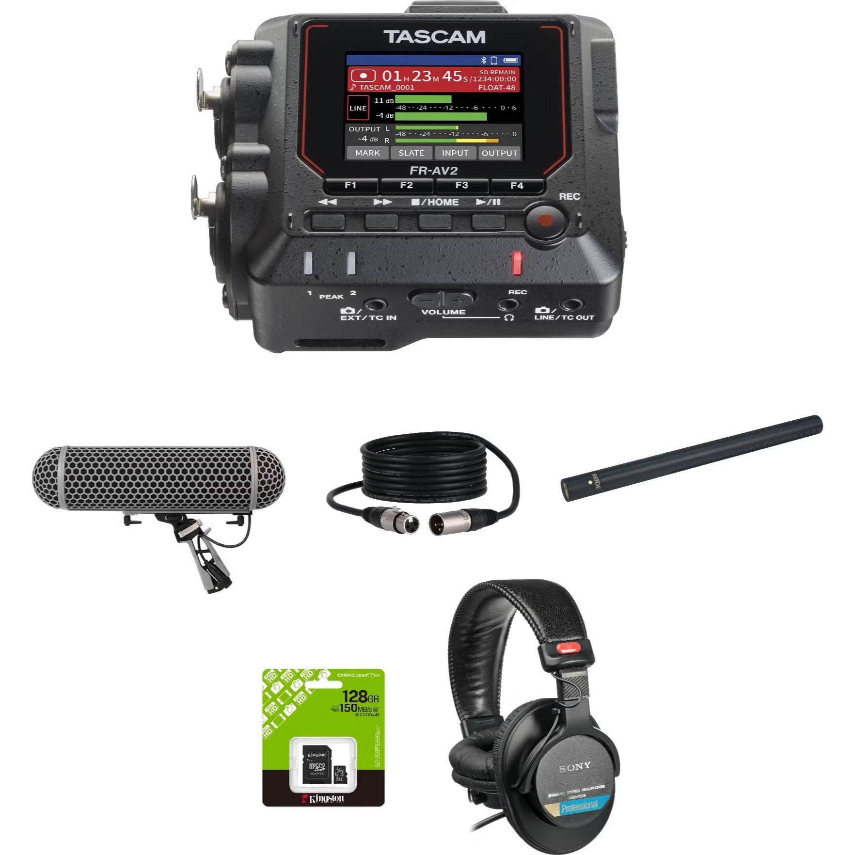 Tascam FR-AV2 portable recording startersset