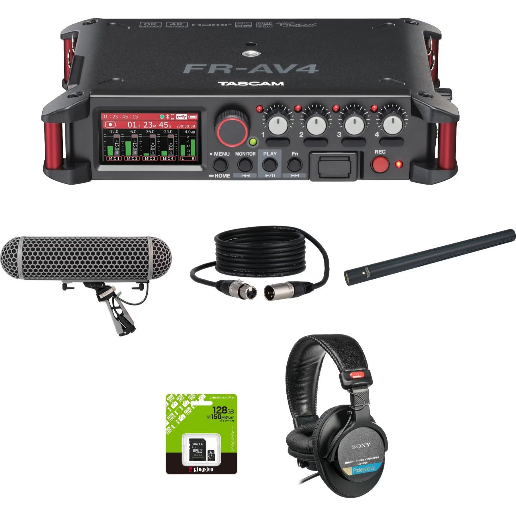 Tascam FR-AV4 portable recording startersset