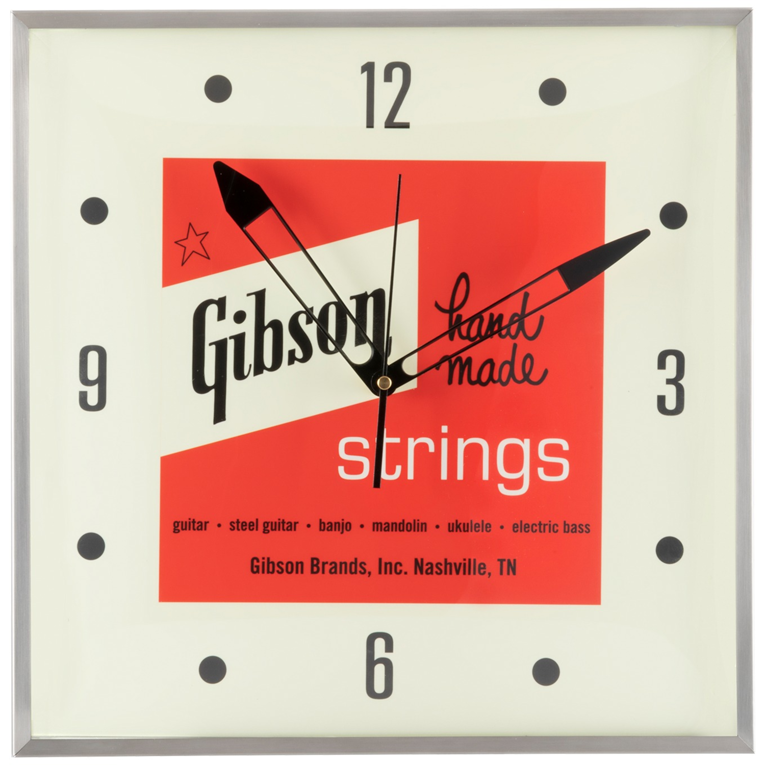 Gibson GA-CLK4 Vintage Lighted Wall Clock Handmade Strings