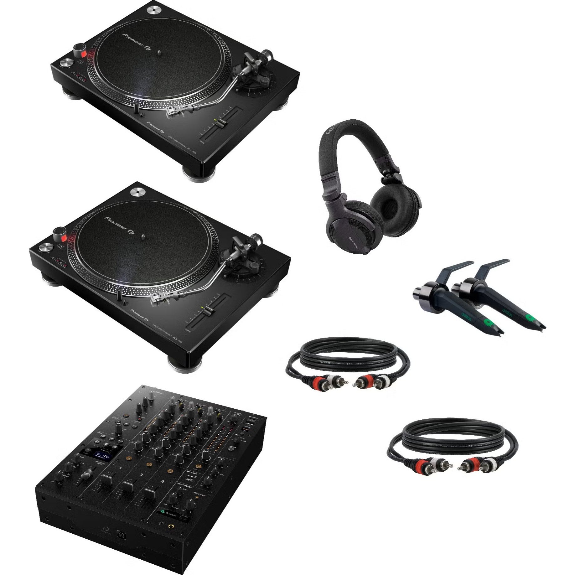 Pioneer DJ PLX-500 DJ-draaitafel Starterset met AlphaTheta DJM V5 mixer