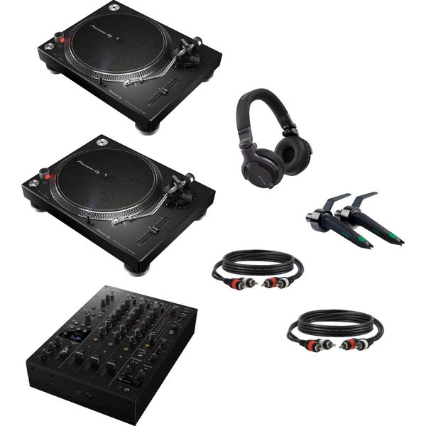Pioneer DJ PLX-500 DJ-draaitafel Starterset met AlphaTheta DJM V5 mixer